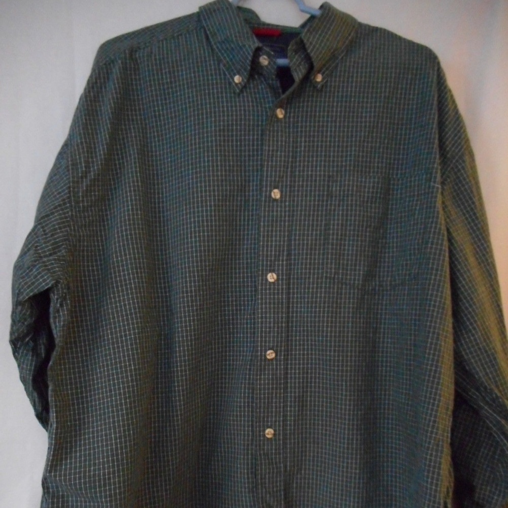 Wrangler Size XL Green Black Checked  shirt